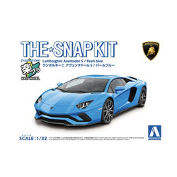 Aoshima: 1/32 The Snap Kit Lamborghini Aventador S (Pearl Blue) Scale Model Kit #12-E (ONLINE ORDER ONLY)
