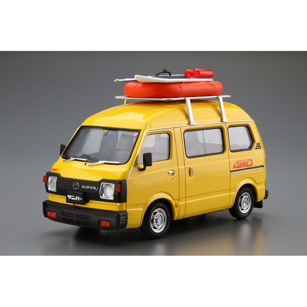 Aoshima: 1/24 SUBARU TT1 SAMBAR HIGH-ROOF 4WD '80 Scale Model Kit #55 (ONLINE ORDER ONLY)