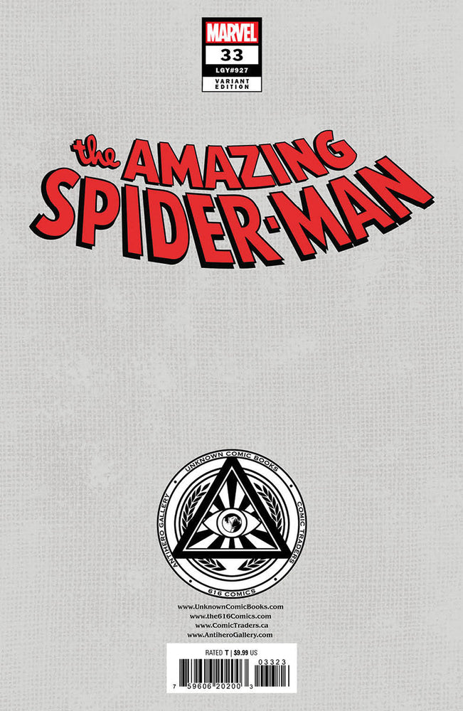Amazing Spider-Man #33 Unknown Comics Ejikure Exclusive Virgin Var (09/06/2023) (Online Order Only)