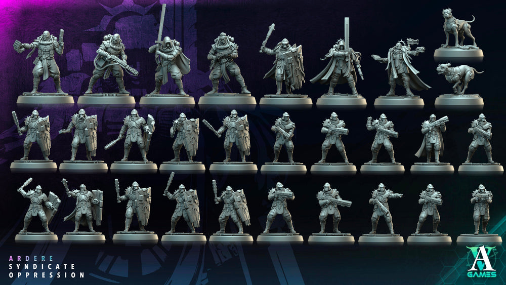 3D Printed Archvillain Games Ardere Repressor Ardere - Syndicate Oppression 28 32mm D&D (Online Only)