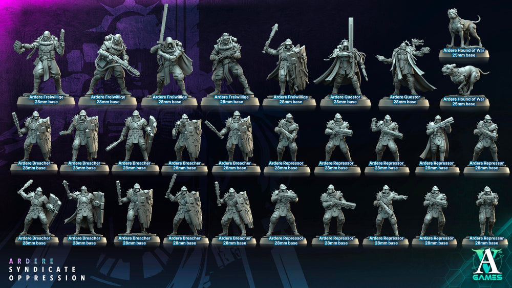 3D Printed Archvillain Games Ardere Hound of War Ardere - Syndicate Oppression 28 32mm D&D (Online Only)