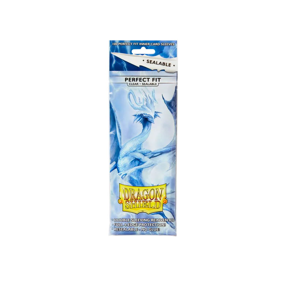 Dragon Shield: Standard Size 100ct Inner Sleeves - Perfect Fit Sealable (Clear 'Thindra') (Online Order Only)