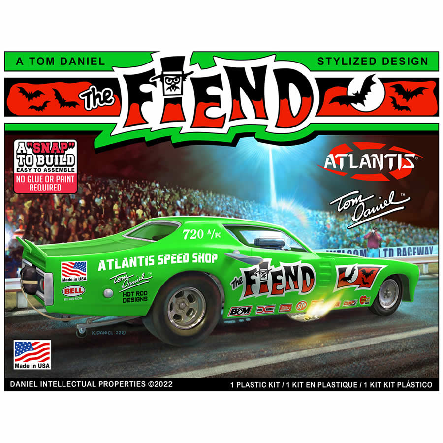 ATMM8278 Fiend Funny Car 1/32 Scale Plastic Model Kit Atlantis Models (ONLINE ORDER ONLY)