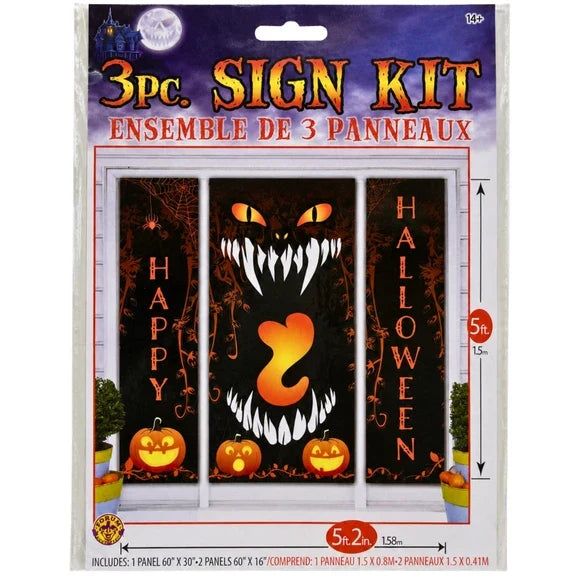 Halloween 3 Piece Door Cover and Sign Kit (ONLINE ORDER ONLY)