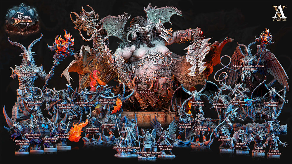 3D Printed Archvillain Games Bloodhorn Riders Tome of Demons Vol. II 28 32mm D&D (Online Only)