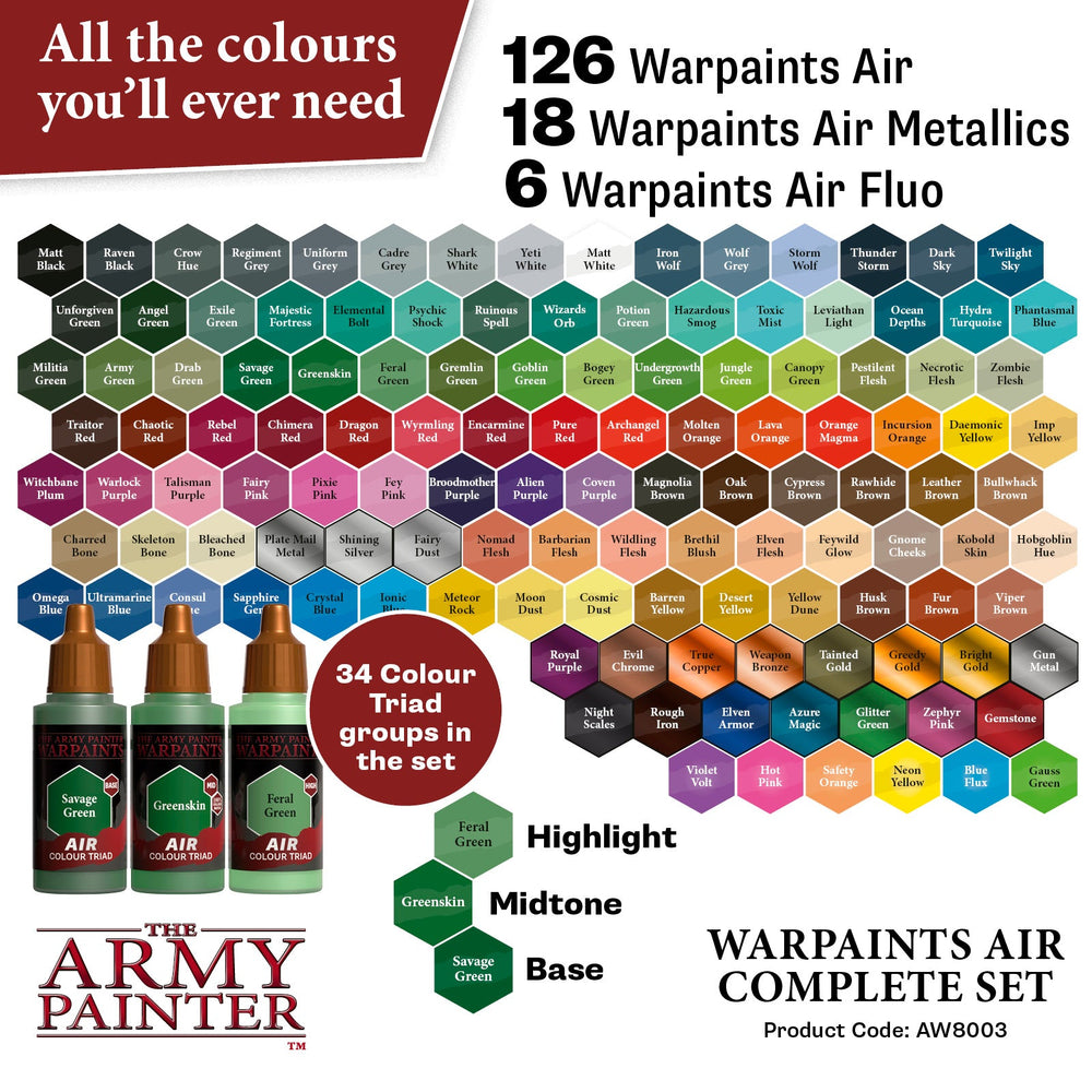 Army Painter Warpaints: Air Complete Set (ONLINE ORDER ONLY)