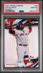 2021 TOPPS CHROME BEISBOL DAVID ORTIZ BEISBOL #B2 - PSA 10 (Online Order Only)