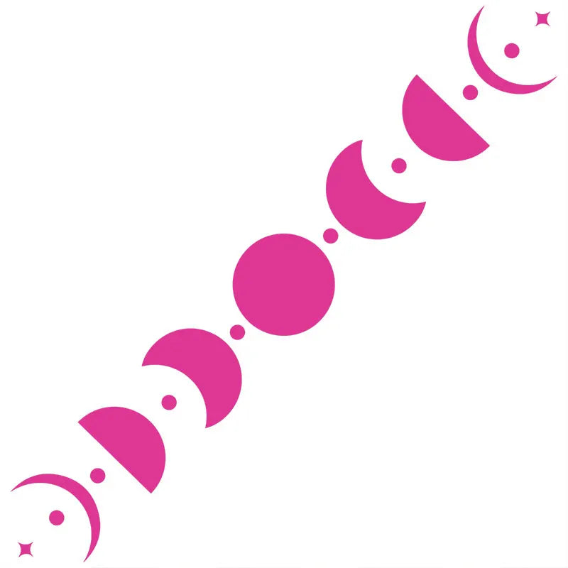 50CM Car Sticker Moon Phase Line Row Stars Rear Glass Mystery Witch Stickers Windshield Banner Decoration Vinyl Decals (ONLINE ORDER ONLY)