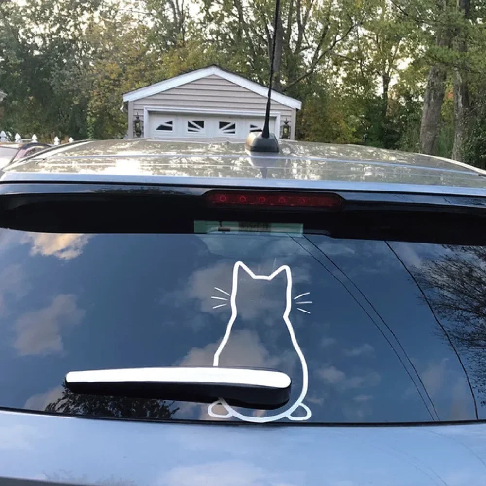 Kitty Cat Car Stickers Personalized Ecorative  Windshield Wiper Auto Parts After The File Glass Sticker Die Cutting Vinyl Decal (ONLINE ORDER ONLY)