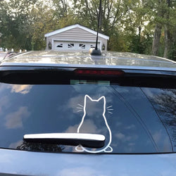 Kitty Cat Car Stickers Personalized Ecorative  Windshield Wiper Auto Parts After The File Glass Sticker Die Cutting Vinyl Decal (ONLINE ORDER ONLY)