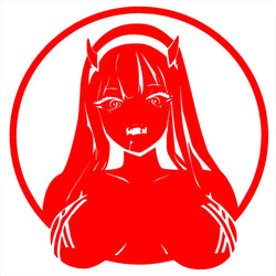 Zero Two ECCHI | Darling In The | FRANXX Car Sticker Sexy The Devil Anime Beautiful Girl Stickers Auto Parts Window Vinyl Decals (ONLINE ORDER ONLY)