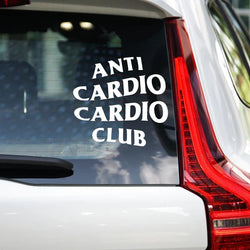 ANTI CARDIO CLUB stickers,Vinyl Decals For Cars, Trucks, Walls, Laptops, Windows, Motorcycles, Bumpers Or Crafts (ONLINE ORDER ONLY)