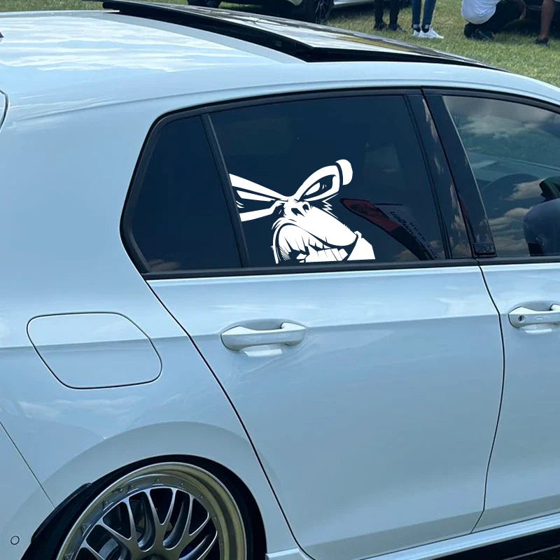 Ape face cartoon sticker,car stickers - For Cars, Trucks, Walls, Laptops, Windows, Motorcycles, Bumpers Or Crafts (ONLINE ORDER ONLY)