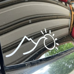 Mount And Sun Car Stickers Sunrise Decorative Style Vinyl Decals For Audi A3 8P, Tesla Model 3, BMW E46, Kia (ONLINE ORDER ONLY)