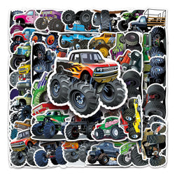 Monster Truck Stickers 10/30/50PCS Laptop Suitcase Phone Car Decals Kids Gift Wholesale (Online Order Only)