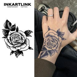 Flower temporary tattoo sticker, waterproof magic tattoo, lasts to 15 days fake tattoo, semi permanent tattoo (Online Order Only)