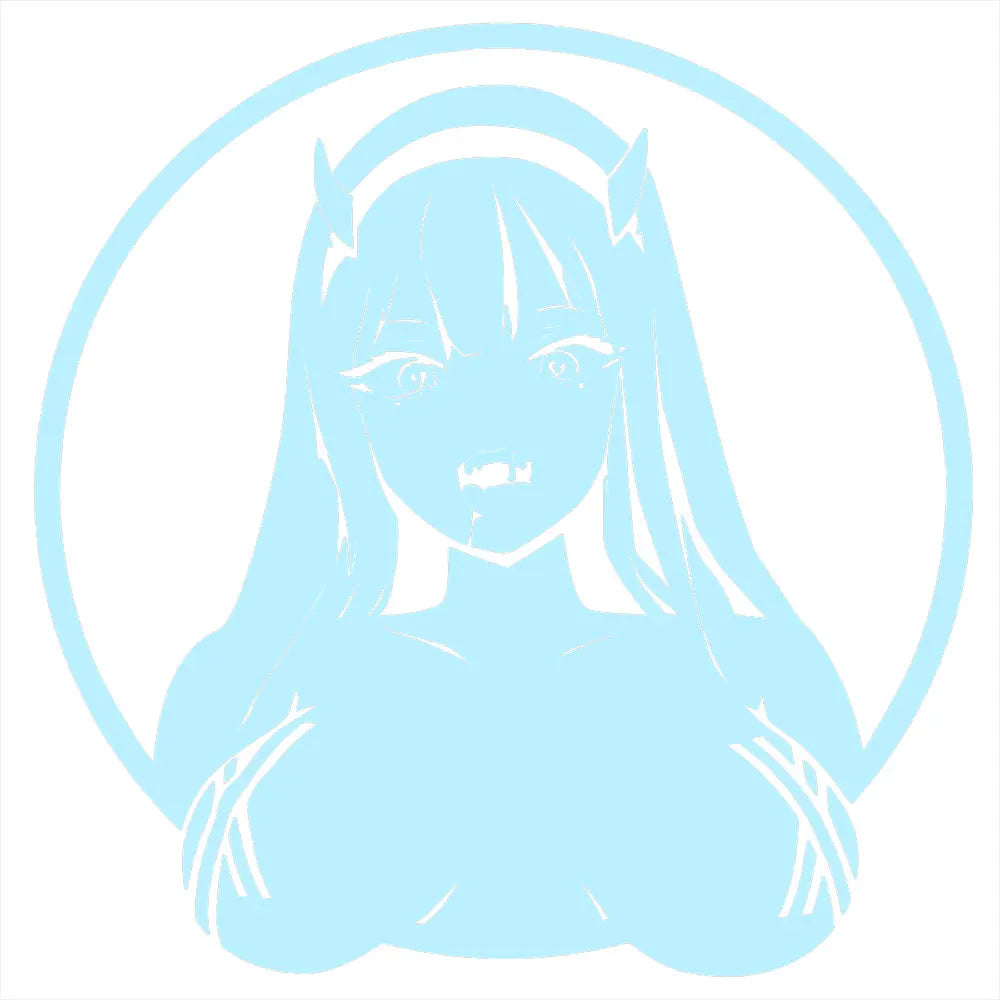 Zero Two ECCHI | Darling In The | FRANXX Car Sticker Sexy The Devil Anime Beautiful Girl Stickers Auto Parts Window Vinyl Decals (ONLINE ORDER ONLY)
