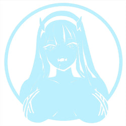 Zero Two ECCHI | Darling In The | FRANXX Car Sticker Sexy The Devil Anime Beautiful Girl Stickers Auto Parts Window Vinyl Decals (ONLINE ORDER ONLY)