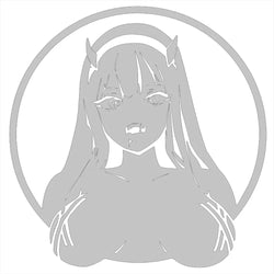 Zero Two ECCHI | Darling In The | FRANXX Car Sticker Sexy The Devil Anime Beautiful Girl Stickers Auto Parts Window Vinyl Decals (ONLINE ORDER ONLY)