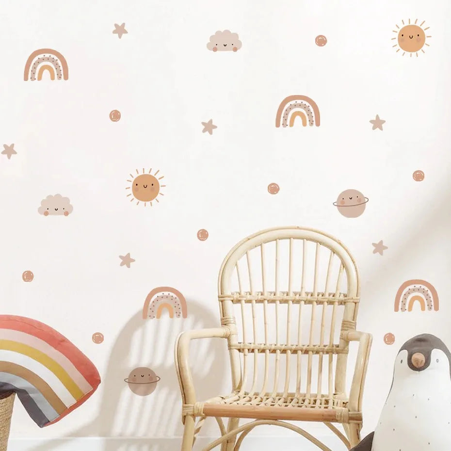 Boho Rainbow Wall Sticker for Nursery Girls Room Decor (ONLINE ORDER ONLY)