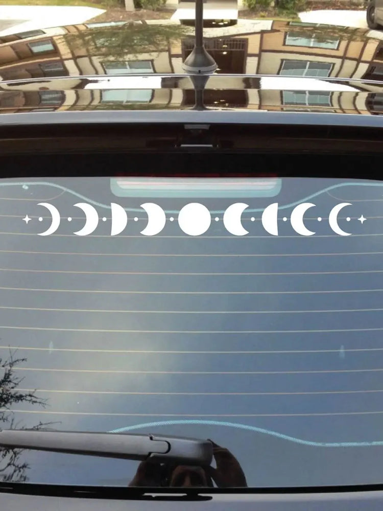 50CM Car Sticker Moon Phase Line Row Stars Rear Glass Mystery Witch Stickers Windshield Banner Decoration Vinyl Decals (ONLINE ORDER ONLY)