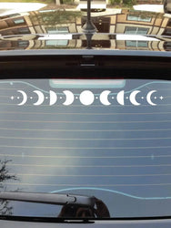 50CM Car Sticker Moon Phase Line Row Stars Rear Glass Mystery Witch Stickers Windshield Banner Decoration Vinyl Decals (ONLINE ORDER ONLY)
