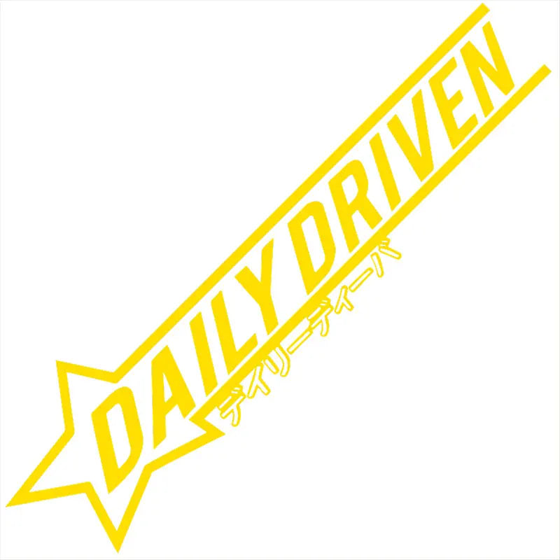 Daily Driver Car Sticker Personalized Creative Letters The Windshield Flag Graphics Low Profile JDM Decoration Vinyl Decals (ONLINE ORDER ONLY)