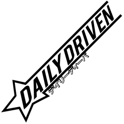 Daily Driver Car Sticker Personalized Creative Letters The Windshield Flag Graphics Low Profile JDM Decoration Vinyl Decals (ONLINE ORDER ONLY)