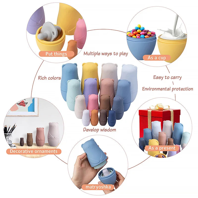 Silicone Stacking and Nesting Bears (ONLINE ORDER ONLY)