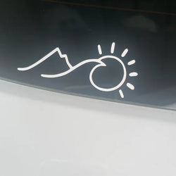 Mount And Sun Car Stickers Sunrise Decorative Style Vinyl Decals For Audi A3 8P, Tesla Model 3, BMW E46, Kia (ONLINE ORDER ONLY)