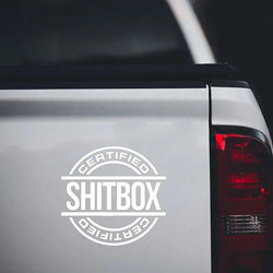 Certified Shitbox Decal Sticker, FOR Car Truck Window (ONLINE ORDER ONLY)