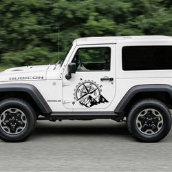 Compass Mountain Car Sticker Sports Jungle Adventure Spirit Personality Body Styling Vinyl Decals All Vehicles Suitable For (ONLINE ORDER ONLY)