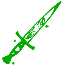Kawaii Anime Eyes Knife Car Sticker Decoration Auto Parts Window Laptop Stickers Cartoon Senpai Dagger Waterproof Vinyl Decals (ONLINE ORDER ONLY)
