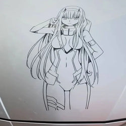 Girl Large Anime Car Sticker Sexy Girl Whole Body  Decoration Sticker Prevent Bask In Waterproof  PVC Vinyl Decals (ONLINE ORDER ONLY)