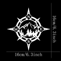 Camping Compass stickers,mountains and woods,Car Stickers, Vinyl Decals - For Cars, Trucks, Walls, Laptops, Windows, Motorcycles (ONLINE ORDER ONLY)