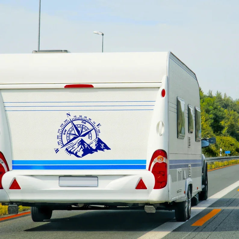 Compass Mountain Car Sticker Sports Jungle Adventure Spirit Personality Body Styling Vinyl Decals All Vehicles Suitable For (ONLINE ORDER ONLY)