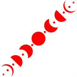50CM Car Sticker Moon Phase Line Row Stars Rear Glass Mystery Witch Stickers Windshield Banner Decoration Vinyl Decals (ONLINE ORDER ONLY)