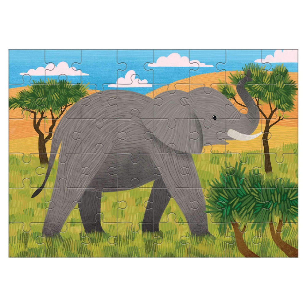 African Elephant 48 Piece Mini Jigsaw Puzzle Mudpuppy (ONLINE ORDER ONLY)