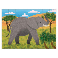 African Elephant 48 Piece Mini Jigsaw Puzzle Mudpuppy (ONLINE ORDER ONLY)