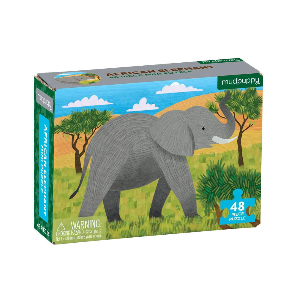 African Elephant 48 Piece Mini Jigsaw Puzzle Mudpuppy (ONLINE ORDER ONLY)