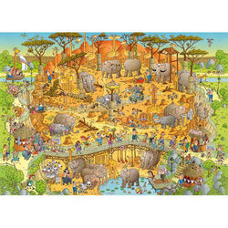 African Habitat Funky Zoo 1000 Piece Jigsaw Puzzle Heye (ONLINE ORDER ONLY)