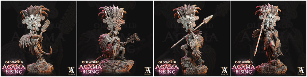 3D Printed Archvillain Games Agama Sundancers Old World Agama Rising 28 32mm D&D (Online Only)