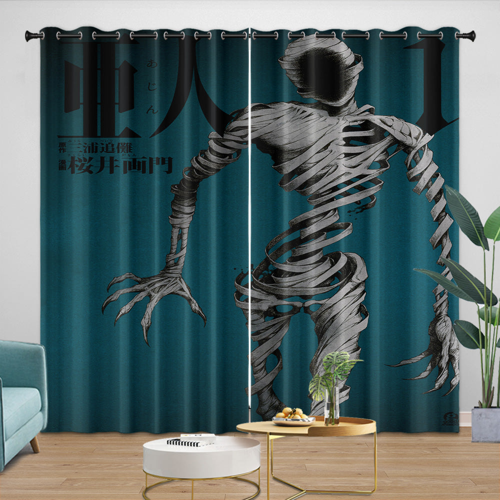 Ajin Demi-Human Curtains Blackout Window Drapes Room Decoration (Online Order Only)