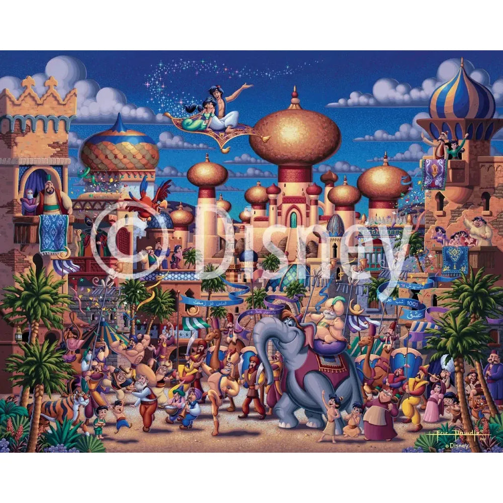 Aladdin Celebration in Agrabah 500 Piece Jigsaw Puzzle Disney x Dowdle