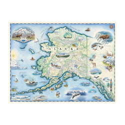 Alaska State 1000 Piece Jigsaw Puzzle Xplorer Maps (ONLINE ORDER ONLY)