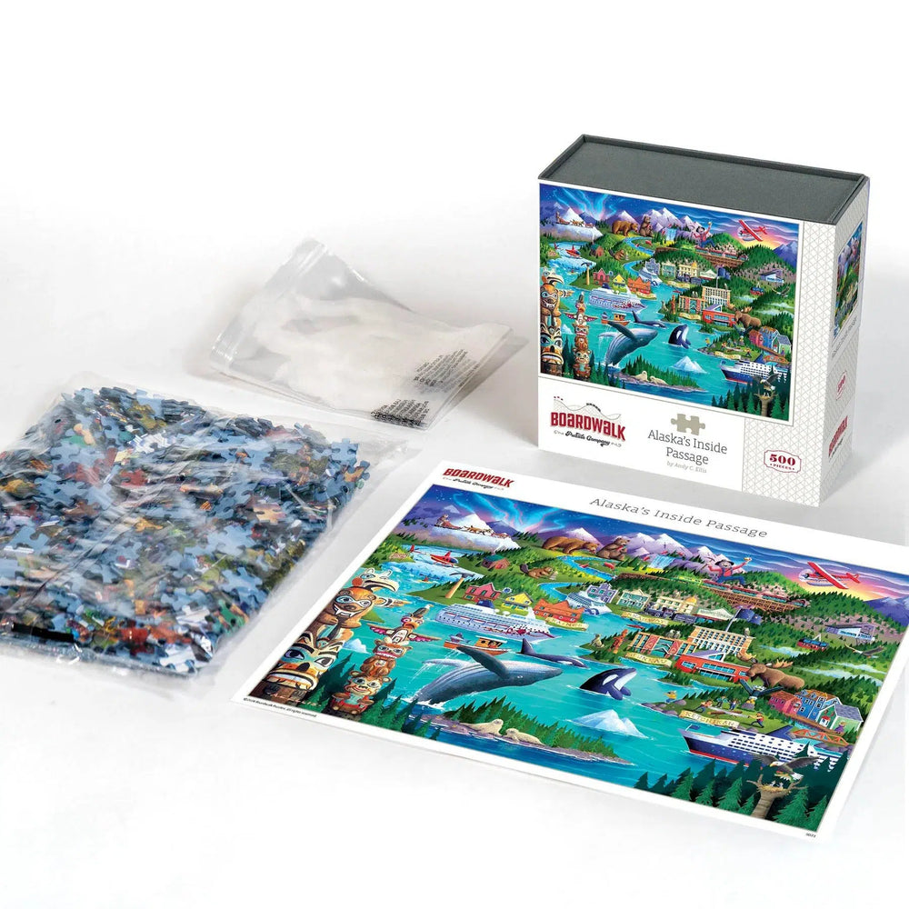 Alaska's Inside Passage 500 Piece Jigsaw Puzzle Boardwalk (ONLINE ORDER ONLY)