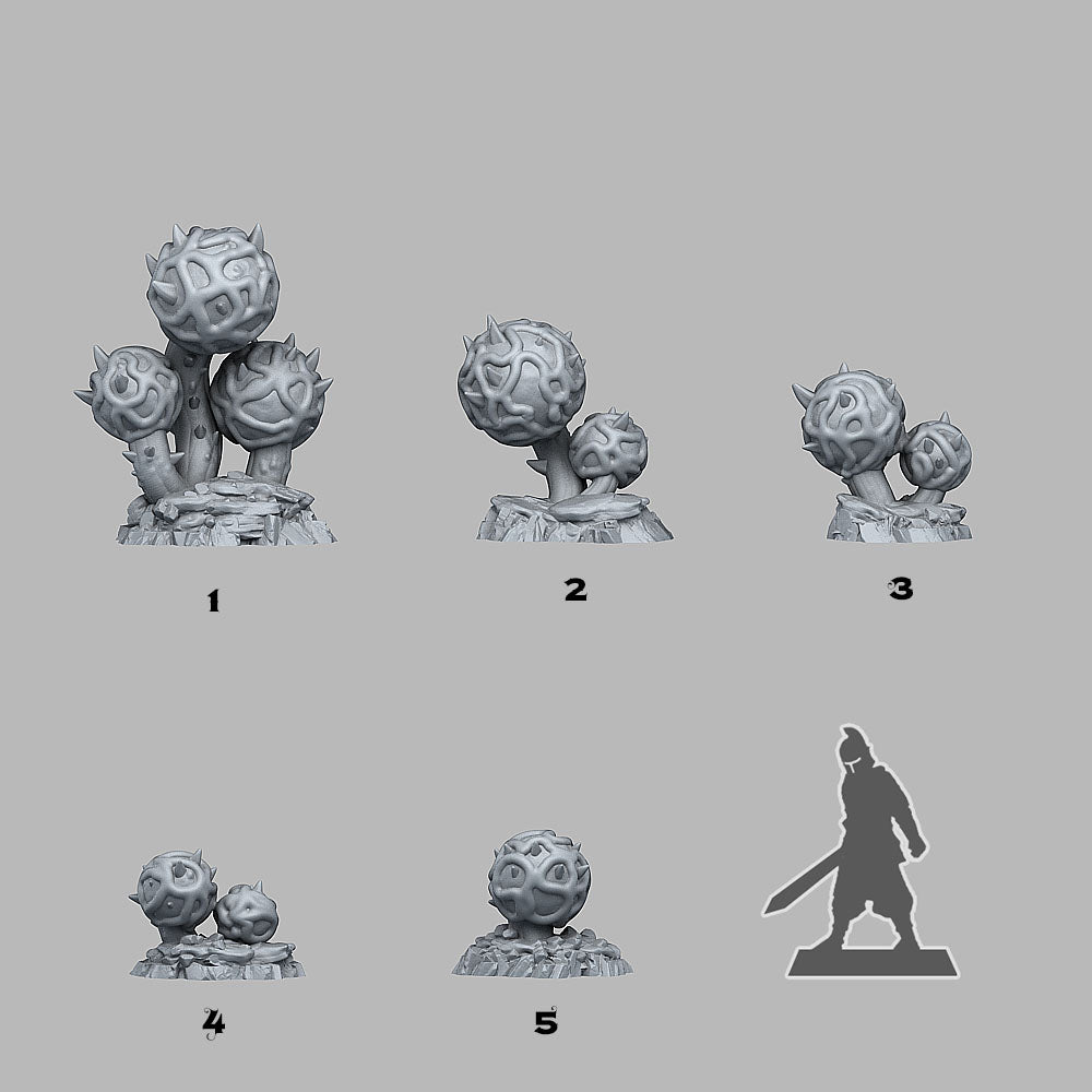 3D Printed Fantastic Plants and Rocks Alien Cactus 28mm - 32mm D&D Wargaming (Online Only)
