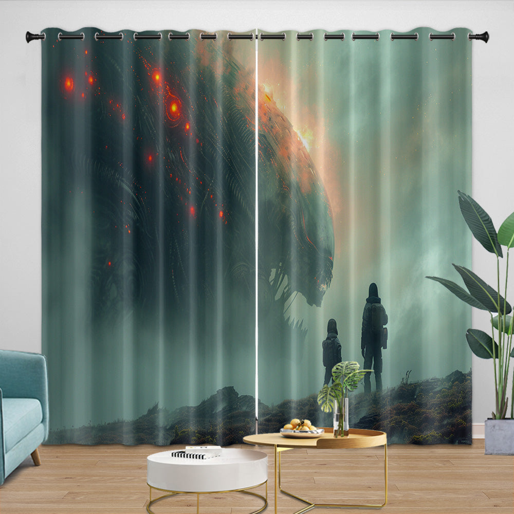 Alien Romulus Curtains Blackout Window Drapes Room Decoration (Online Order Only)