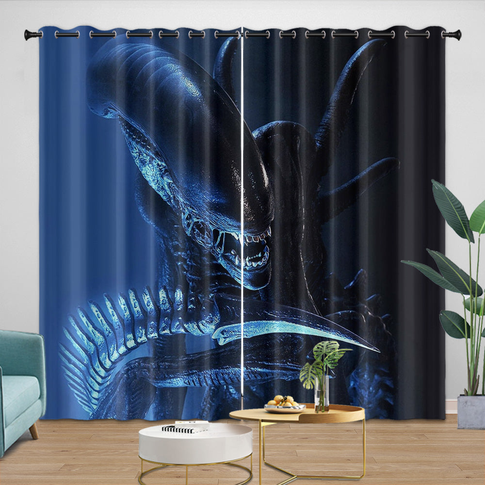 Alien Romulus Curtains Blackout Window Drapes Room Decoration (Online Order Only)
