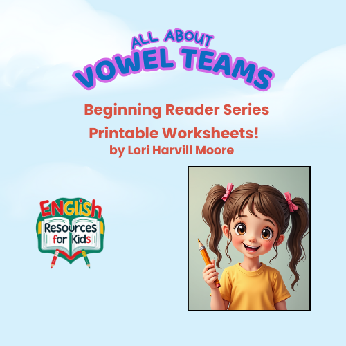 All About Vowel Teams - Printable Worksheet Set (ONLINE ORDER ONLY)